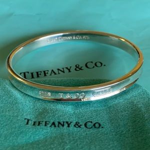 SOLD Tiffany & Co. Sterling Silver 1837 Narrow Bangle Bracelet